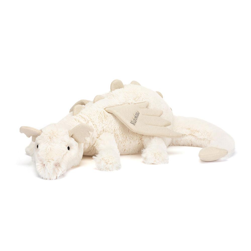 Peluche Jellycat Snow Dragon Huge,19cm x 20cm x 66cm Branco | Portugal  UPALO-3571