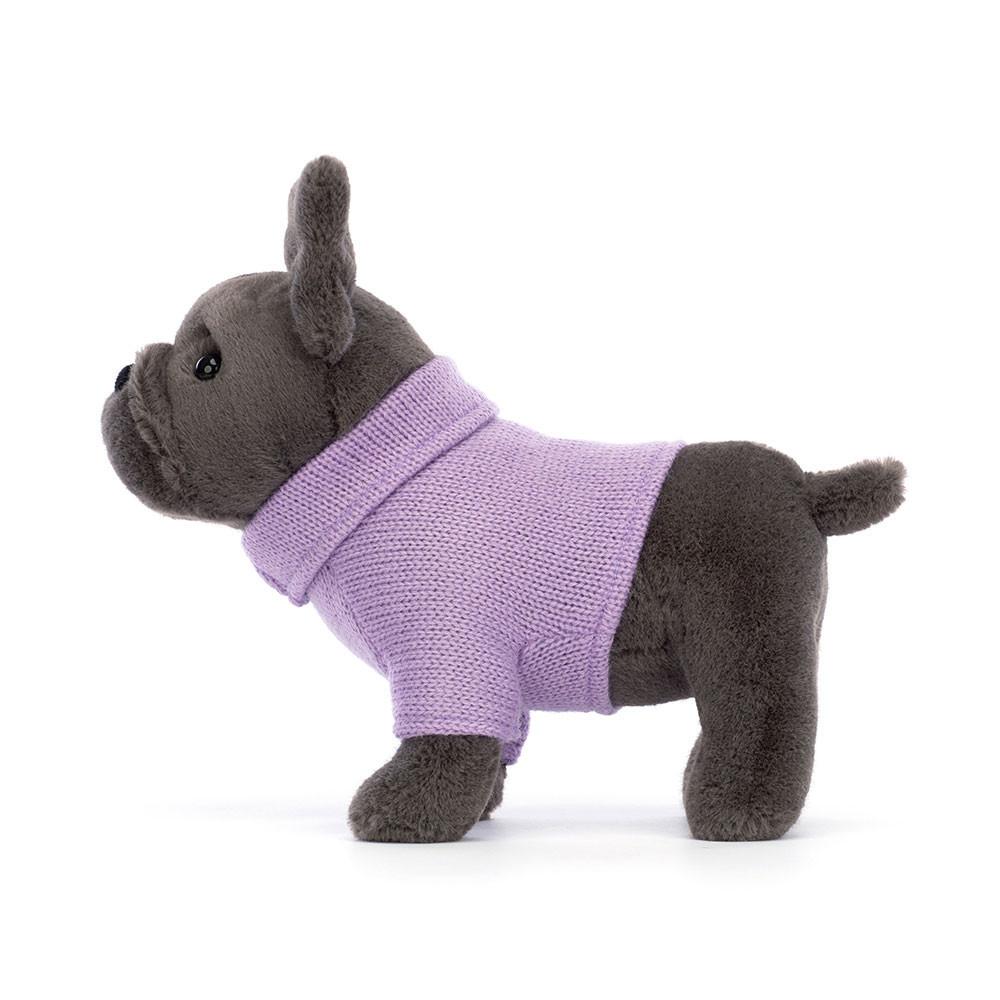 Peluche Jellycat Sweater French Bulldog Purple,6.7in x 2.8in x 7.5in Cinzentas | Portugal  IZEXO-9654
