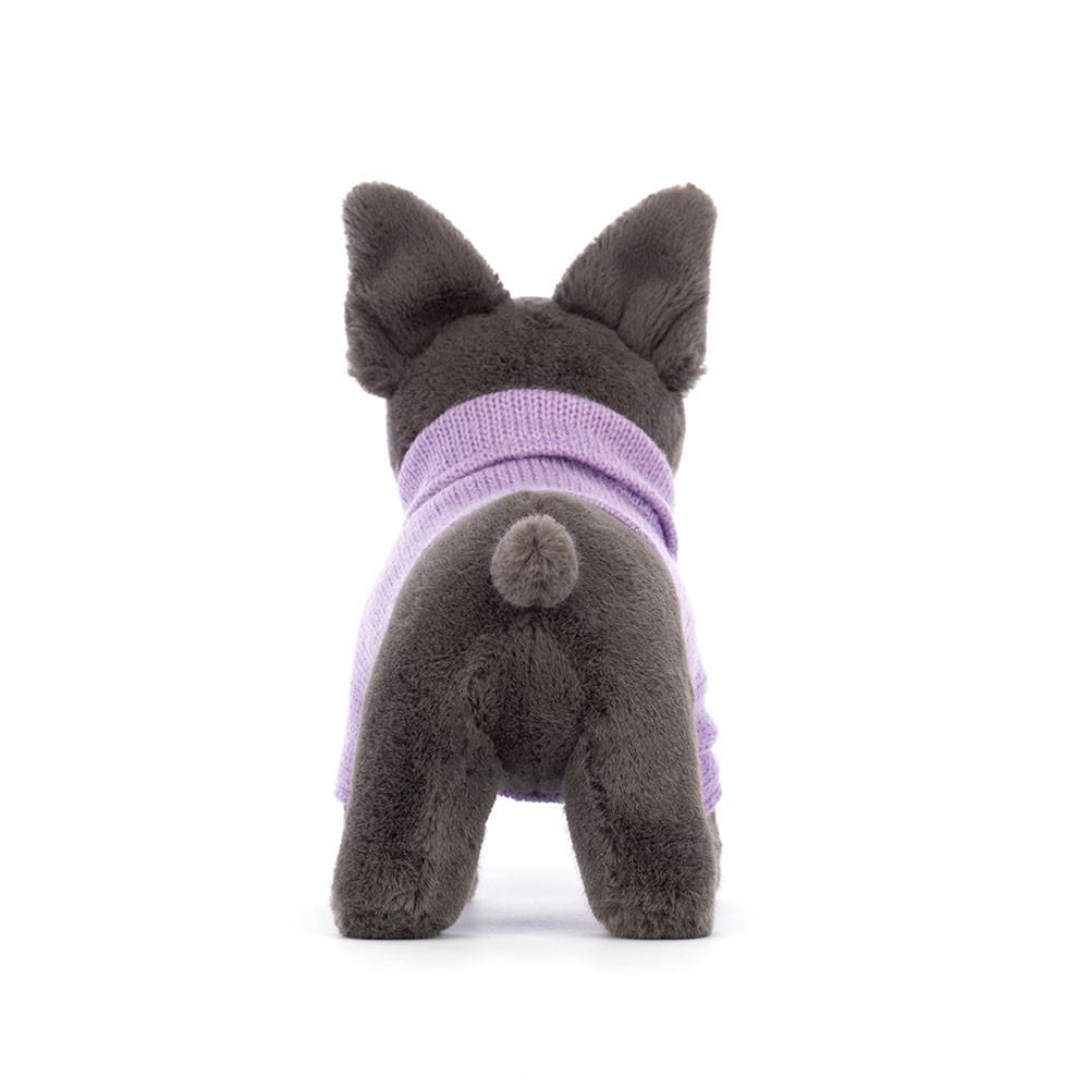 Peluche Jellycat Sweater French Bulldog Purple,6.7in x 2.8in x 7.5in Cinzentas | Portugal  IZEXO-9654