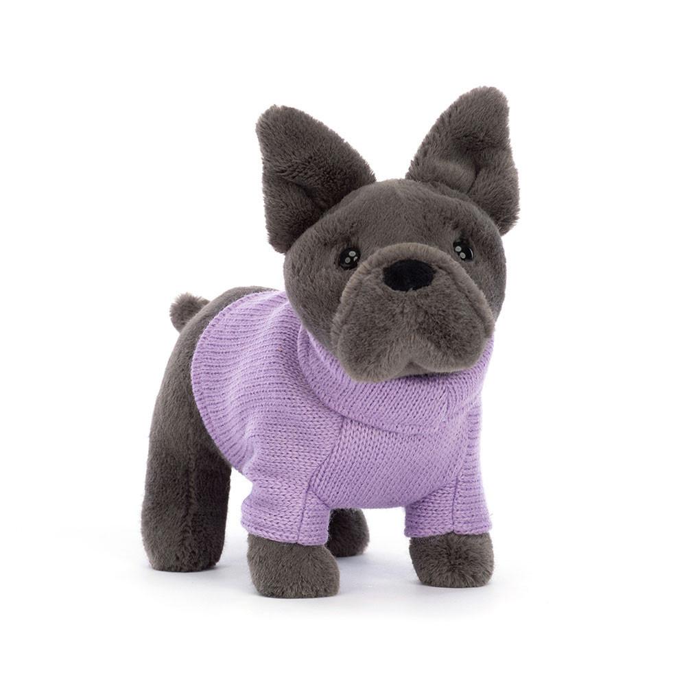 Peluche Jellycat Sweater French Bulldog Purple,6.7in x 2.8in x 7.5in Cinzentas | Portugal  IZEXO-9654