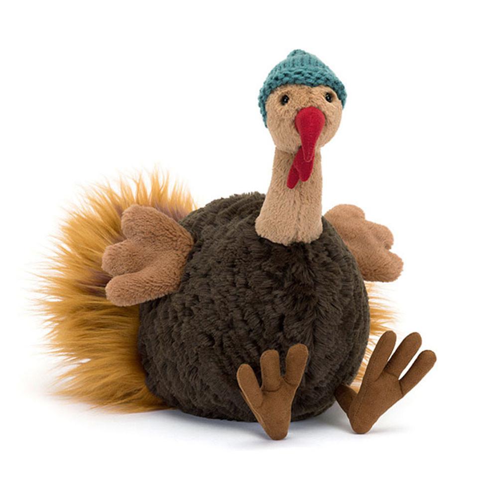 Peluche Jellycat Theo Turkey,29cm x 14cm x 20cm Marrom | Portugal  MBWGV-5607