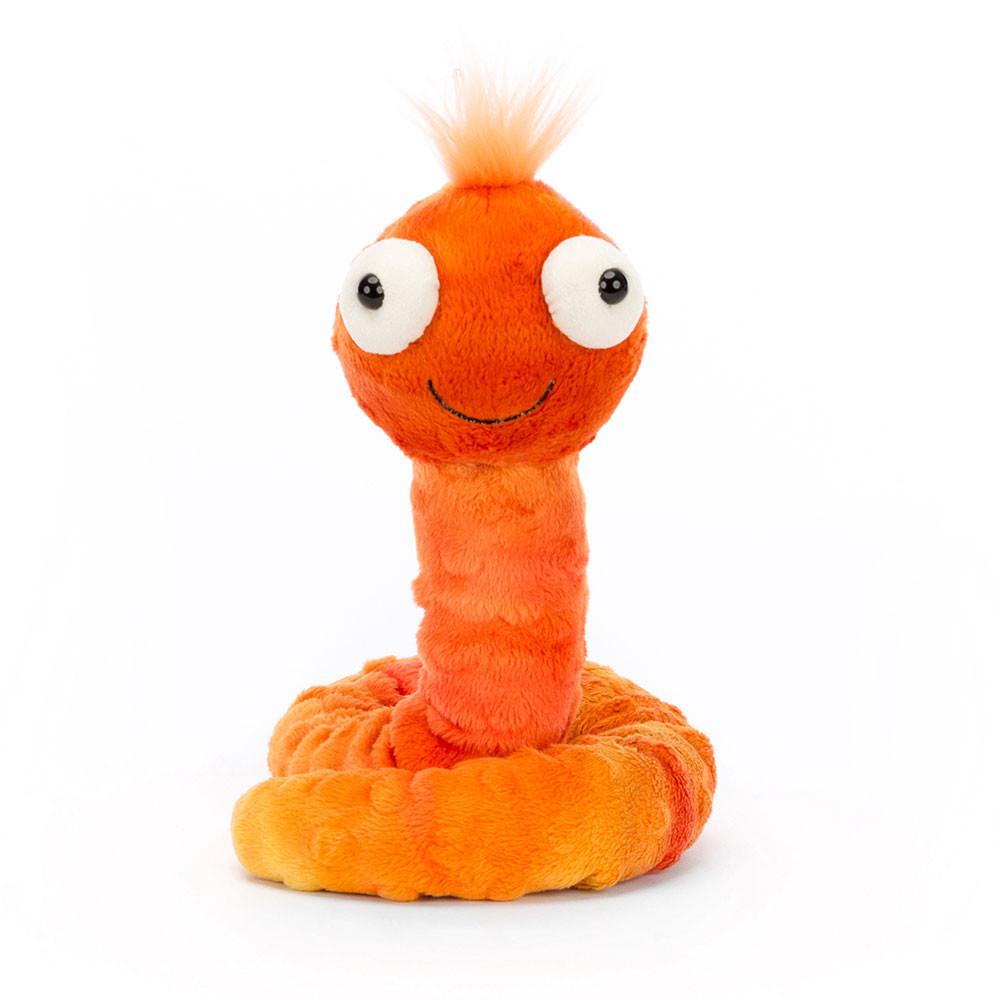 Peluche Jellycat Winston Worm,16cm x 8cm x 10cm Laranja | Portugal  SLMGX-9175