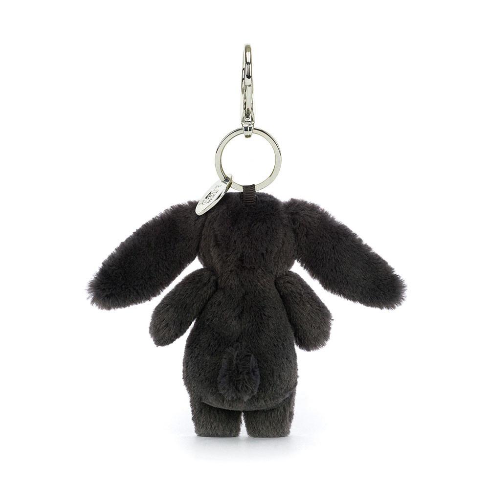 Porta-Chaves Jellycat Bashful Coelhinha Inky,15cm x 4cm x 3cm Pretas | Portugal  JTCWL-2391