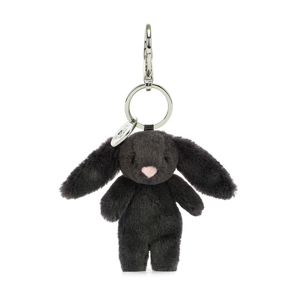 Porta-Chaves Jellycat Bashful Coelhinha Inky,15cm x 4cm x 3cm Pretas | Portugal  JTCWL-2391
