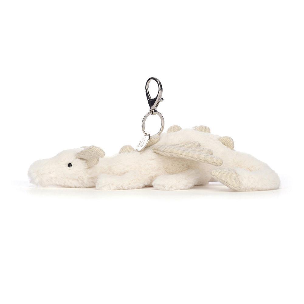 Porta-Chaves Jellycat Snow Dragon,12cm x 8cm x 22cm Branco | Portugal  FRPHE-6025
