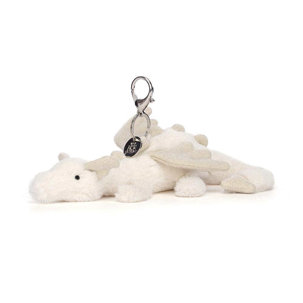 Porta-Chaves Jellycat Snow Dragon,12cm x 8cm x 22cm Branco | Portugal  FRPHE-6025